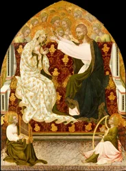 Mária megkoronázása, 1455 körül.