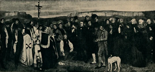 Temetés Ornansban, 1850, 1935.