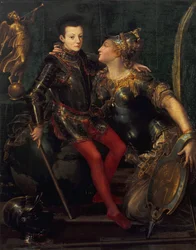 Alessandro Farnese-t ölelő Parma allegorikus portréja, 1556