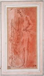 Bacchus (toll és barna tinta, és papíron mossa)