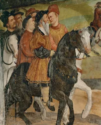 Keresztény dán király látogatása Malpagában 1474-ben (freskó)