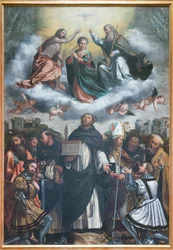 A Szűz megkoronázása és Szent Domonkos