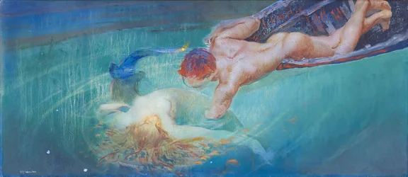 Hableány vagy zöld mélység, 1900 körül (olaj, vászon)