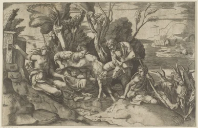 Jupitert szoptatta Amalthea kecske