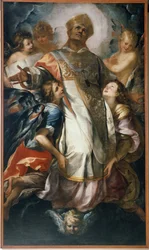 Borromeo Szent Károly dicsőségben (olaj, vászon