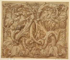 Acanthus Rinceaux dizájn állatokkal és madarakkal