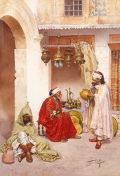 A Soukban (akvarell és ceruza, papír)