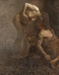 Luxus Kleopátra festmény Giuseppe Amisani (1879-1941) méret 210x190 cm Mede Palazzo Comunale