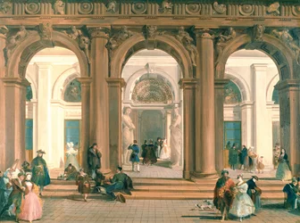 A Biblioteca Marciana, a Piazzetta bejárata, Velence