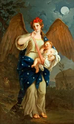 Az éjszaka allegóriája, 1768 körül, Giuseppe Bonito (1707-1789), olaj, vászon.