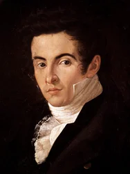 Vincenzo Bellini (1801-1835) zeneszerző portréja. Giuseppe Cammarano (1766-1850) festménye. Nápoly, Museo Nazionale di San Martino (San Martino Nemzeti Múzeum)
