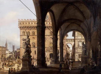 Firenze, Piazza della Signoria (Signoria tér), Giuseppe Cannella (1788-1847)