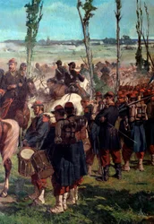 Az olasz tábor. Részlet az 1859-es bíborvásznon (olaj, vászon