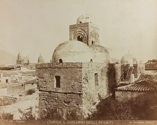 San Giovanni degli Eremiti templom Palermóban, a kupolák részlete