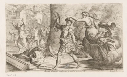 Geest van Creüsa verhitt aan Aeneas Aeneast a szobor és az üreg árnyéka szólítja meg (cím a tárgyon) Omzwervingen van Aeneas (sorozat címe) L