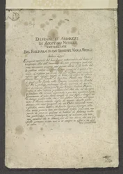Címnyomat előszóval megrendelve Ornamenten (sorozat címe) Agostino Mitelli rajzai és vázlatai, fia, Gioseppe Maria Mitelli faragott (a sorozat címe a tárgyon)