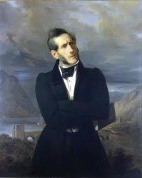 Alessandro Manzoni portréja. Molteni festménye. 19. század.