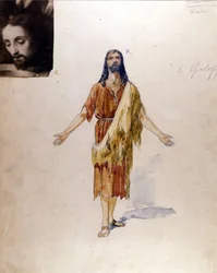Richard Strauss: Giuseppe Palanti (1881-1946) „Salome” jelmeze Jokanaan szerepére a milánói La Scala színházban 1912-ben