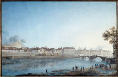 Napóleon Bonaparte tábornok (1769-1821) belépése Nizzába, a franciák első főhadiszállására 1796. március 28-án Giuseppe Pietro Bagetti (1764-1831) akvarellje 1796 V. 0,54x0,82 m Nizza, Művészeti és Történeti Múzeum – Napóleon Bonaparte tábornok belépője (1