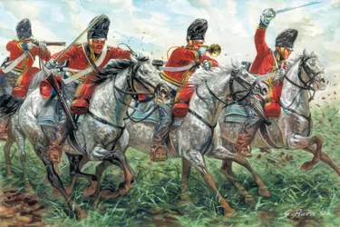 Első birodalom: A Royal Scots Greys, Skót Sárkányos Sárkányezred, a Waterloo