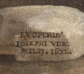 A művész aláírása, Születés, részlet, 1622