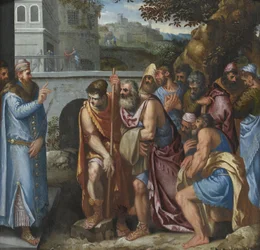 József és testvérei Salviati, Giuseppe (1520-1575). Olaj, fa, mérete: 62x62