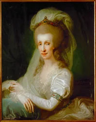 Mária Ludovika császárné, III. Károly nápolyi és szicíliai király lánya, II. Leopold főherceg, majd császár felesége (festmény, vászon)