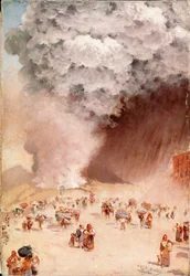 Hamueső vagy „a Vezúva kitörése”” Giuseppe De Nittis festménye