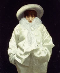 Sarah Bernhardt mint Pierrot,