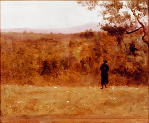 Giuseppe De Nittis (1846-1884) irodai festményének felolvasása 19. századi Firenze, Galleria d