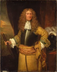 Henry, Wardour 3. Lord Arundell, aki a ló mestereként botot tart, 1680 körül
