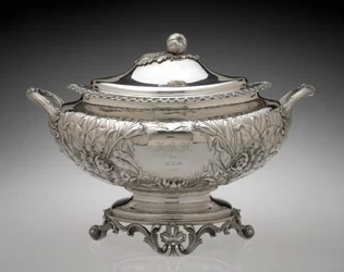 Soup Tureen, a Gorham Manufacturing Company-tól, 1858 körül (ezüst)