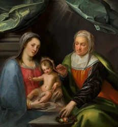 Szűzanya és gyermeke Szent Annával