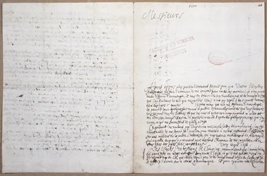 Leibniz 1700. február 8-i párizsi Academie des Sciences felvételéről írt levelének első oldala