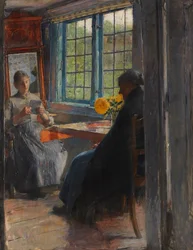 Nők a kert ablakánál, c. 1890.