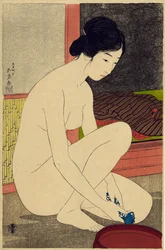 Nő fürdés után, 1915