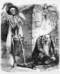 La Fontaine meséje (Jean de La Fontaine) : J.J. Grandville metszete, 1838-40 körül.