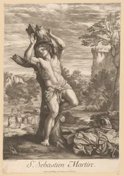 H. Sebastian St. Sebastien Martire (cím a tárgyon)