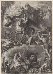 XIV. Lajos francia király allegorikus lovas portréja
