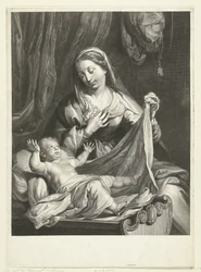 Mária Krisztus gyermekével Jászlában