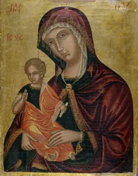 Madonna és gyermek, 1600 körül (tempera cédrusfán)