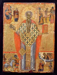 Szent Charalambos ikon, Macedóniából, 16. század vége (tempera a panelen)