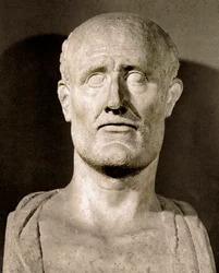 Alkibiadész (Kr. e. 450-404) államférfi és athéni tábornok mellszobra Róma, Capitolium Múzeum