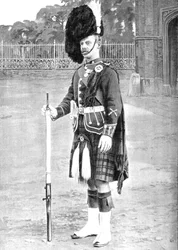 Színes őrmester, The Queens Own Cameron Highlanders, c1880