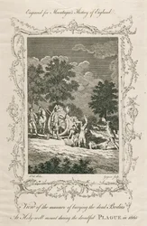 Pestis áldozatainak temetése, Holywell Mount, Shoreditch, London, 1665 c XVIII. század vége