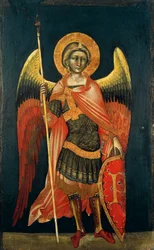 Angel by Guariento (aktív 1338-1367 vagy 1370), tempera a panelen, 1354 körül