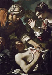 Herminie (Erminia) felfedezi Tancrede eszét (részlet)