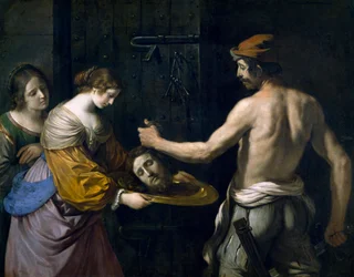Salome Keresztelő Szent János fejét fogadja