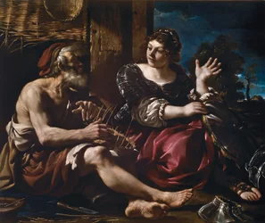 Erminia és a juhász, 1619 körül.