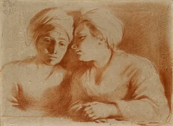 Két nő ül, 17. század közepe
